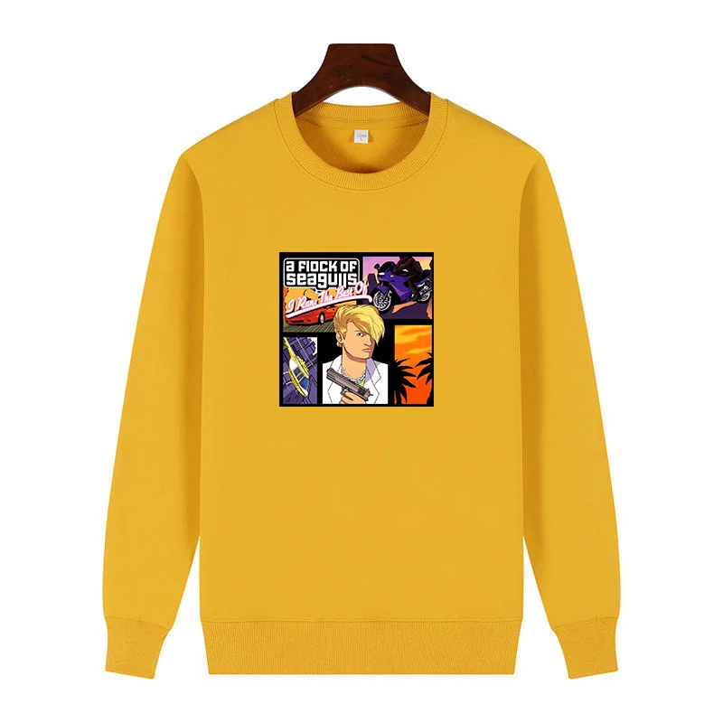 A Flock Of Seagulls Discografia Album Funny graphic sweatshirts Round neck hoodie cotton thick sweater hoodie Men's clothing