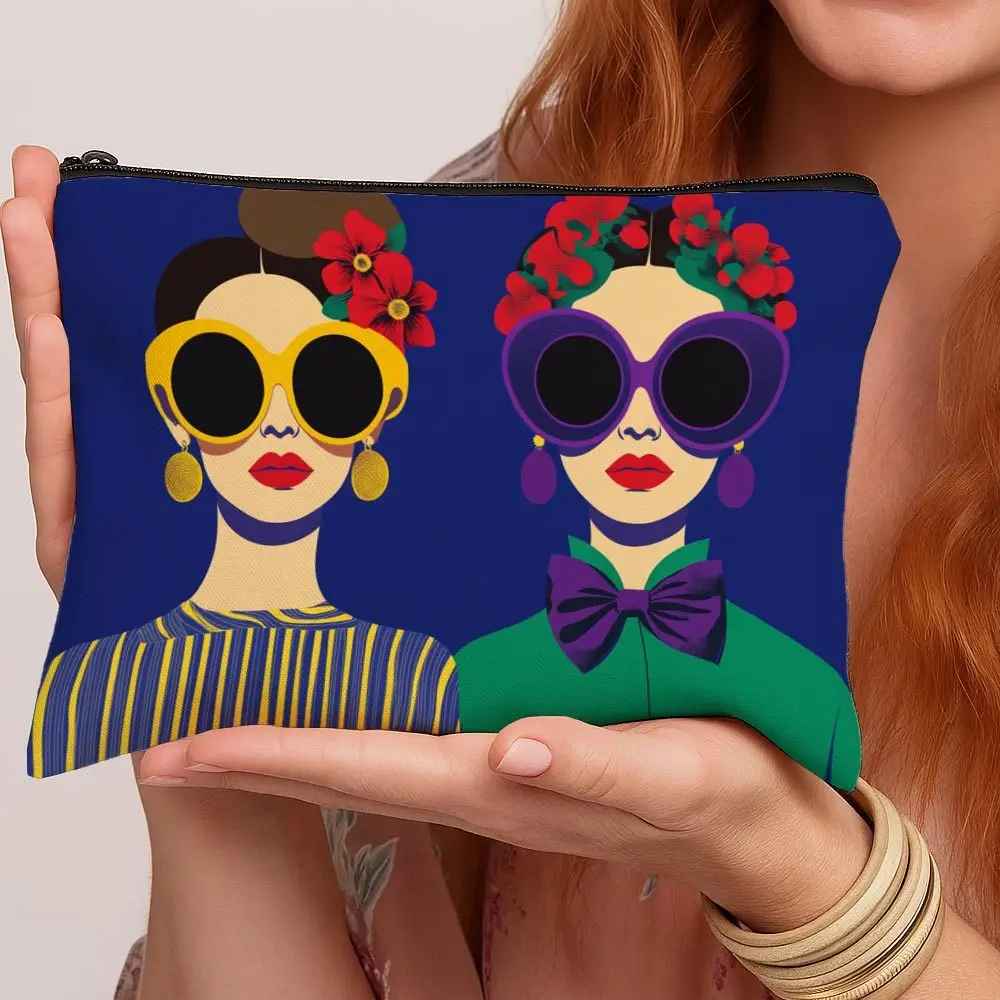 1pc Pop Art Fashion Girls Makeup Bag,Reusable Cosmetic Pouch,Perfect for Daily,Travel,Makeup Storage,Trendy Gift for Style Lover