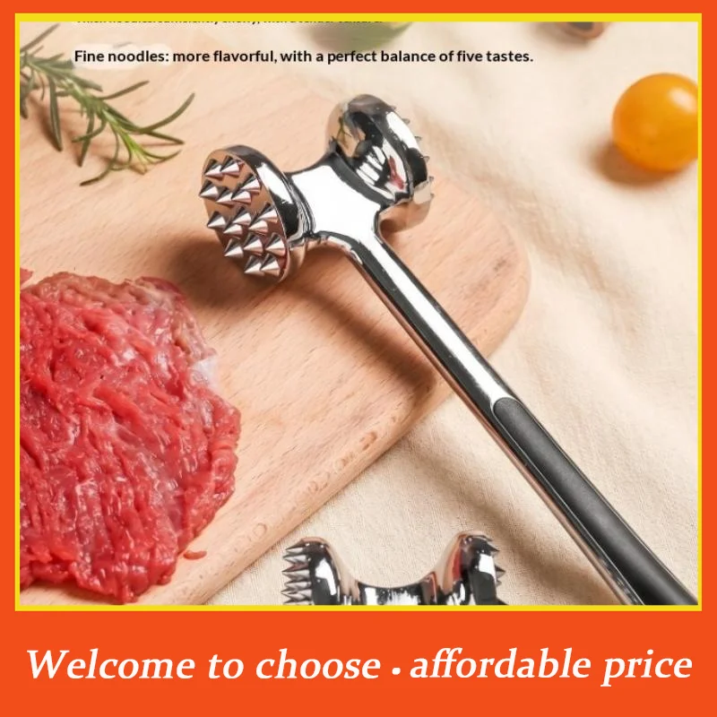 {}Double Sided Meat Tenderizer Hammer Stainless Steel Meat Mallet With Ergonomic Handle For Kitchen Cooking