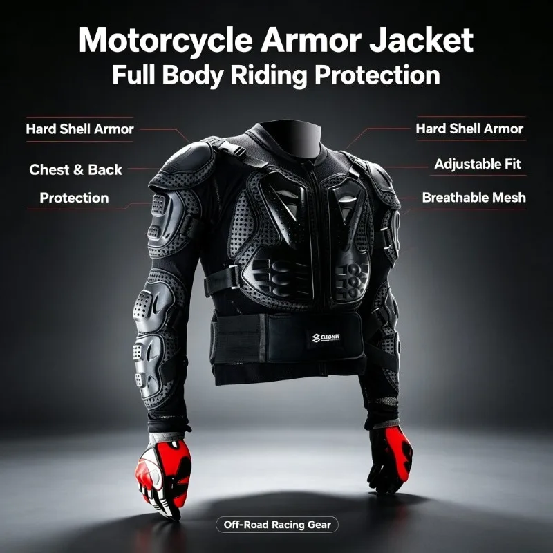 Motorcycle  Armor Safety Products  Men's Sports Set Anti-collision and Anti-drop Protective Gear Guard  Brace Protective Gears