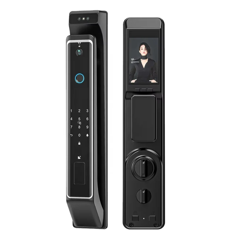 Face Recognition Smart Door Lock Cerradura De Puerta Inteligente Smartlock with Fingerprint Keypad Gatedoor Brass Doors Mortise