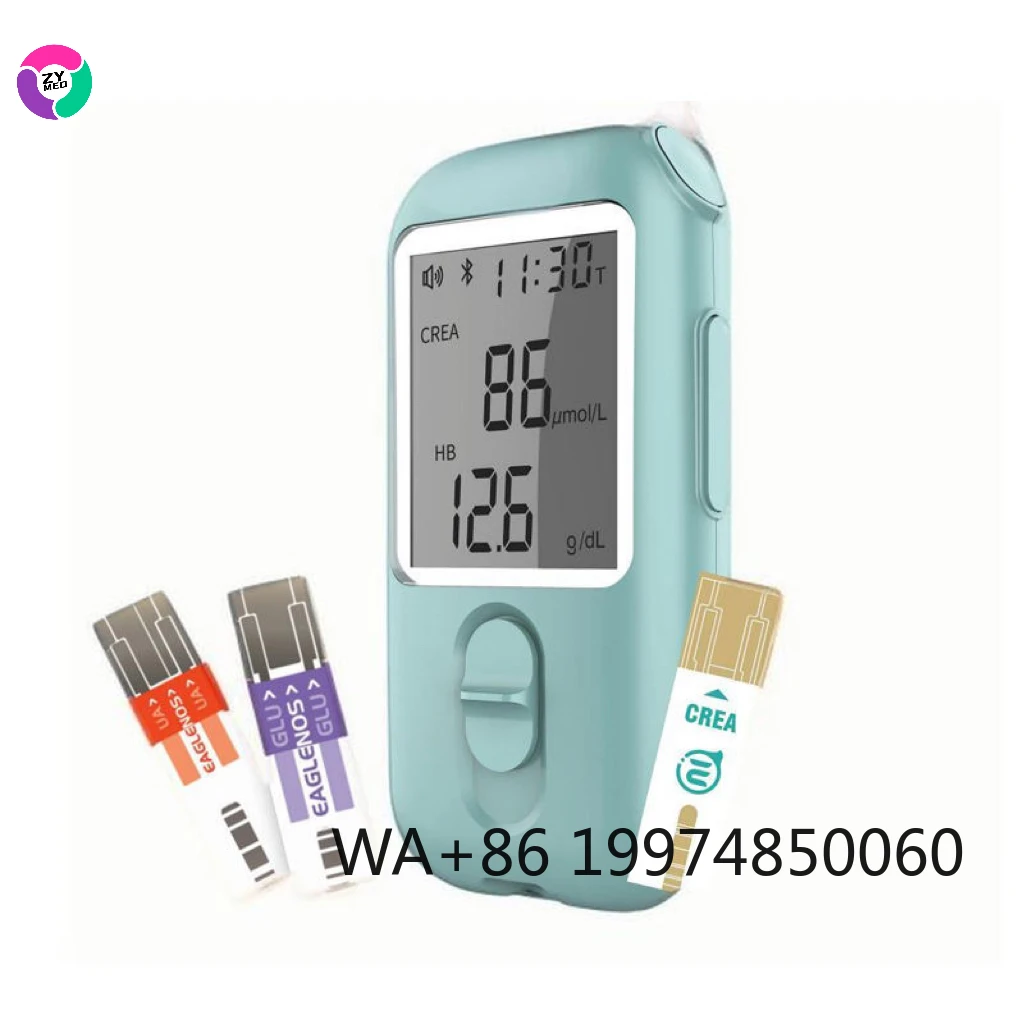 Портативный комплект для тестирования кретинатинатина 5-в-1 Hb EGFR измеритель уровня глюкозы в крови Aicd, монитор функции почек для анализатора AKI