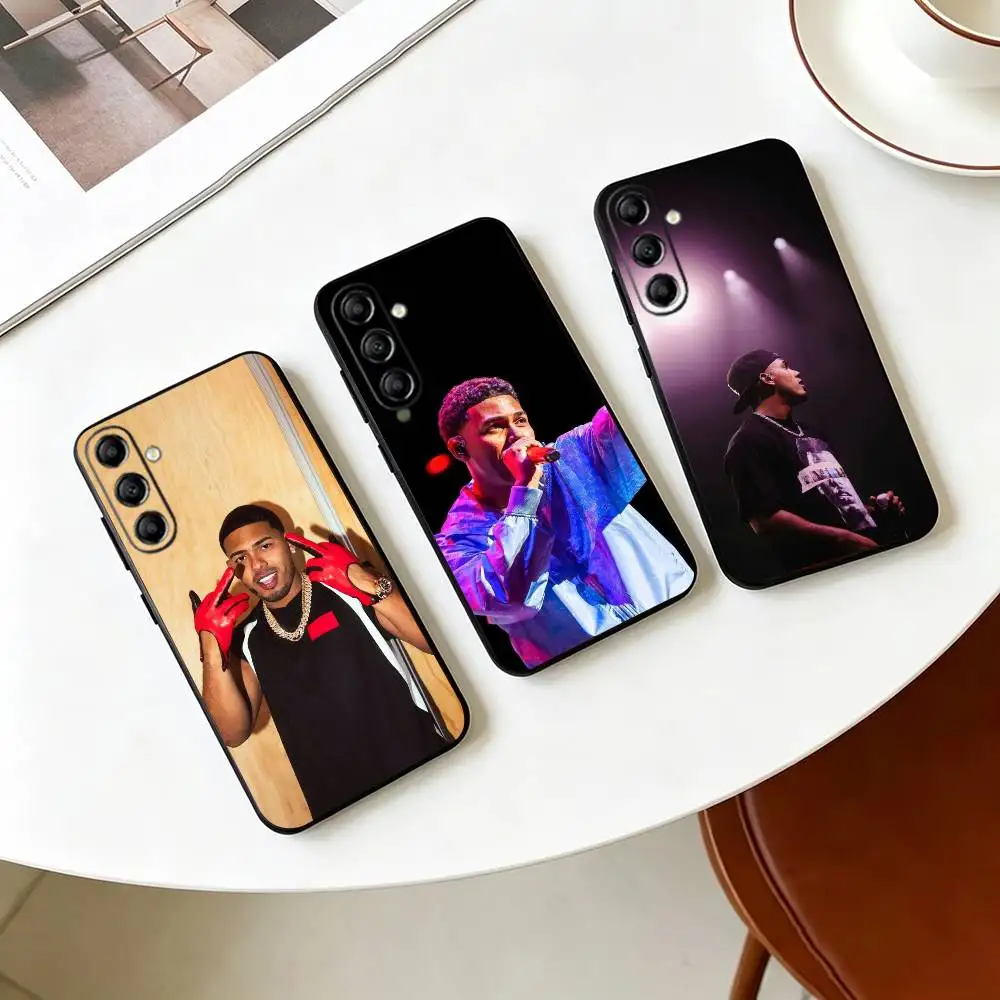 M-Myke Towers Portrait Print  Phone Case For Samsung Galaxy A73,A72,A71,A70,A53,A52,A51,Soft Silicone Black Cover