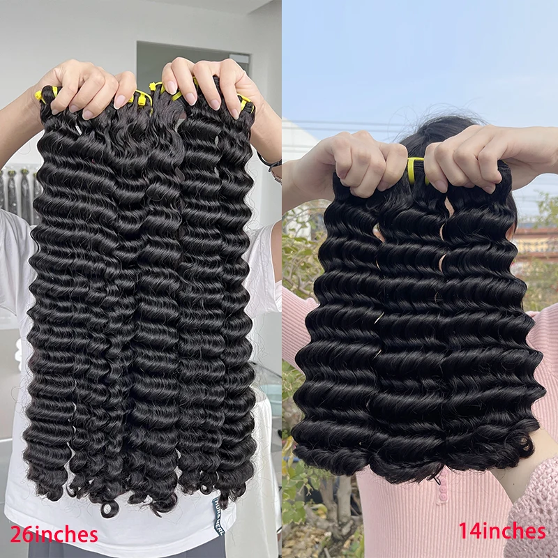 GDYLUXURY-Bundles de cheveux à double proximité pour femmes, Bundles de cheveux Wave profonds, Extensions de cheveux bruts, Super, 100% cheveux humains