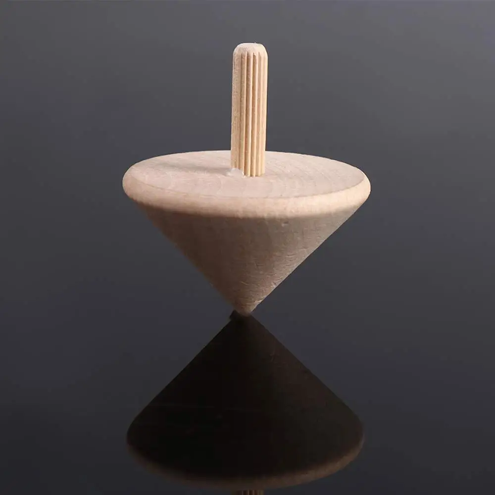 Spinning Top Desktop Peg-Top Kindergarten  Wooden Rotate Gyro Wooden Spinning Tops DIY Gyroscope  Gyro