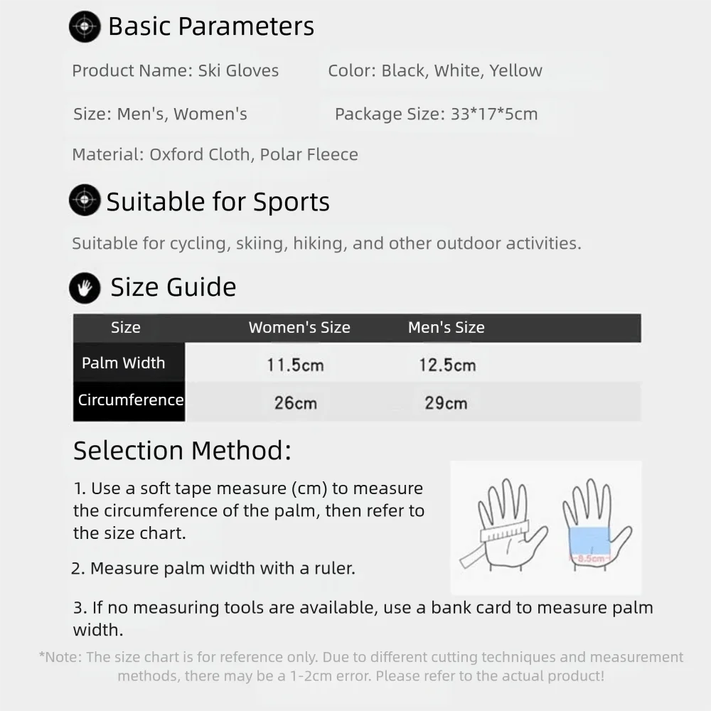 Nouveau Oxford hiver gants chauds écran tactile Pu gants de Ski en plein air imperméable coupe-vent Plus velours épais gants femmes