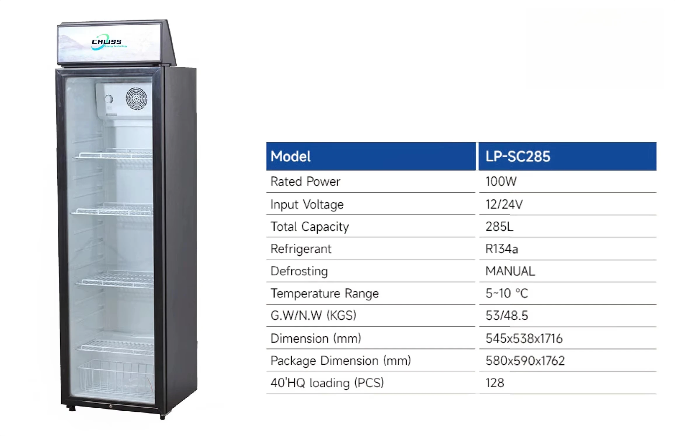 225L 285L Equipment Commercial Upright Refrigerator Fridge Fast Freezing Double Glass Door Beverage Display Refrigerator