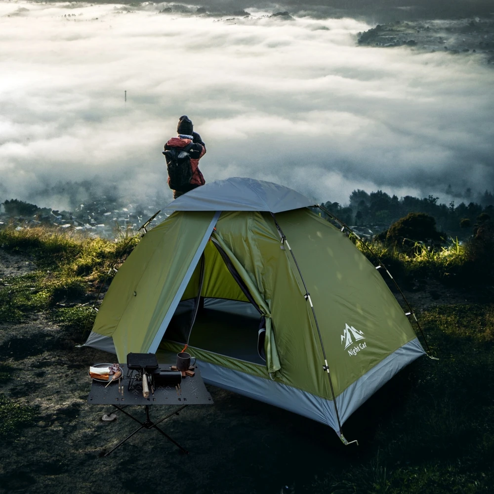 

Палатка Night Cat Upgraded для кемпинга, 1-2 местная, с простой системой быстрой установки, устойчивая к сильному дождю, компактная, легкая, для взрослых