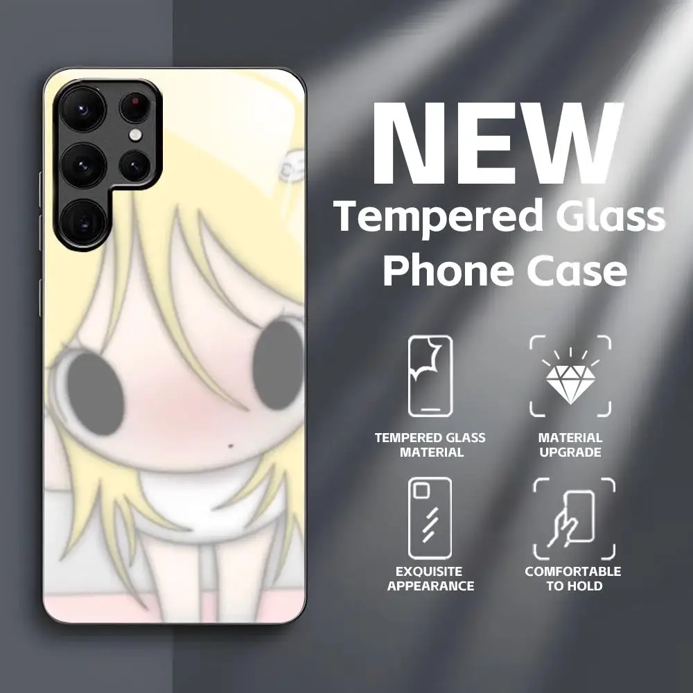 Hazy Anime Style fashion Phone Case For Samsung S26 S25 S24 S23 S22 S21 S20 Plus Ultra Note20 Tempered Glass Case
