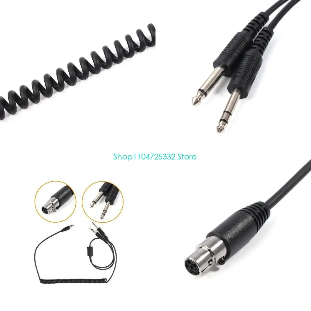 p5ea-upgrade-aviation-headset-double-plug-aircraft-headphone-mono-line-cord-cable