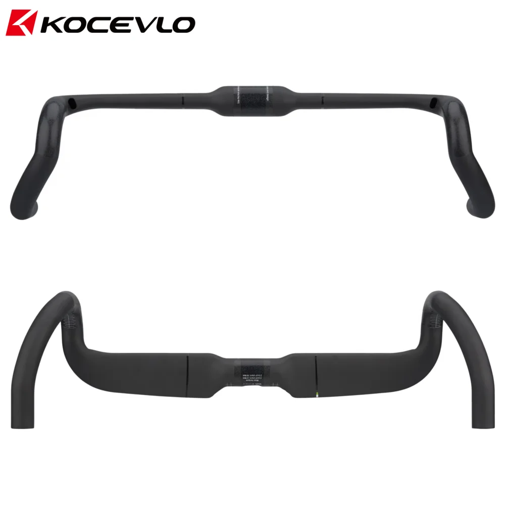 KOCEVLO Carbon-Gravel-Lenker, leicht gebogen, für Rennräder, interne Kabelführung, Rennradlenker 380/400/420/440mm – Detail 3