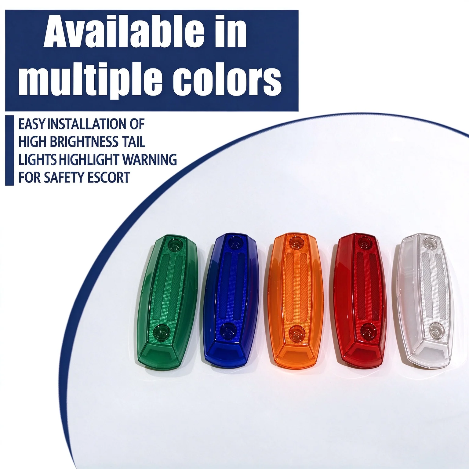 2pcs car side lights, LED high and low brightness + strobe, truck side signal warning lights, car night driving indicator decora