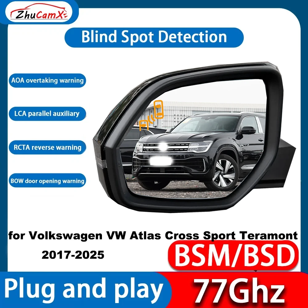 for Volkswagen VW Atlas Cross Sport Teramont 2017-2025 Side Assist OEM Blind Spot Monitor Detection BSM BSD System 77Ghz Wave