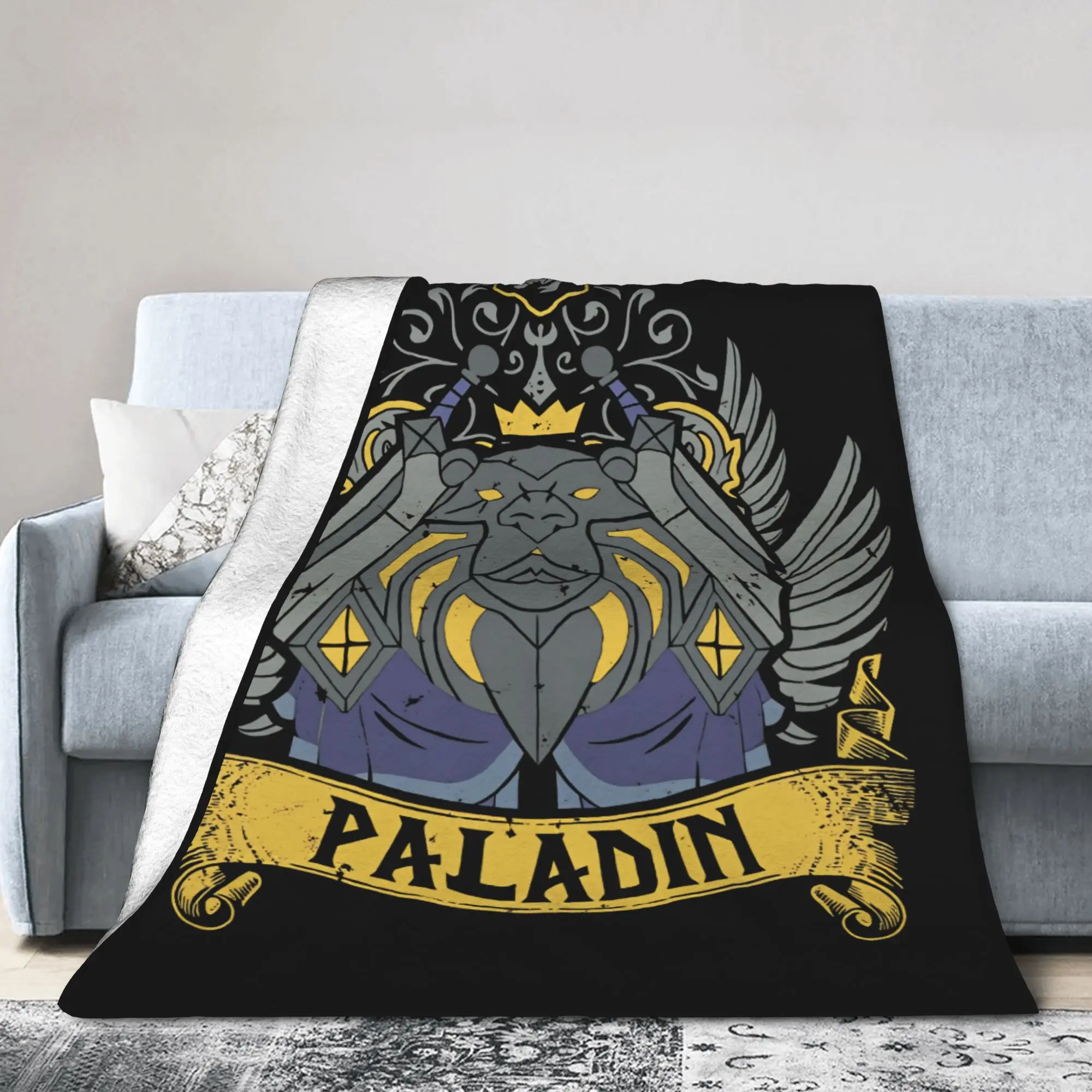 Paladin Plush Blanket W-Warcrafts Game Custom Throw Blankets for  Sofa Bedding Lounge 150*125cm Bedspread