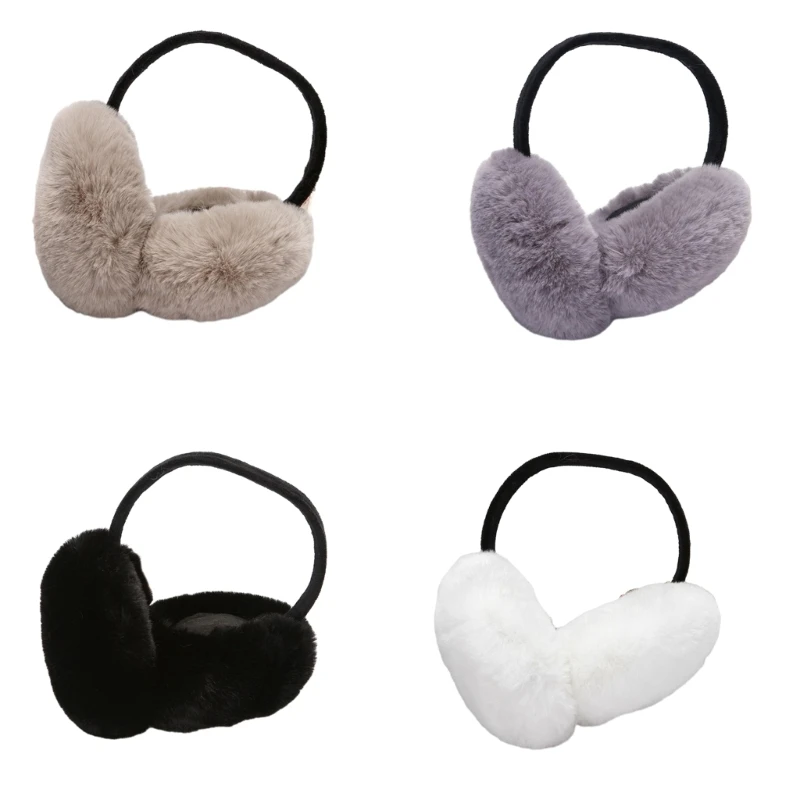 Soft Plush Thicken Ear Warmer Women Men Cold Proof Winter Earmuffs Solid Color