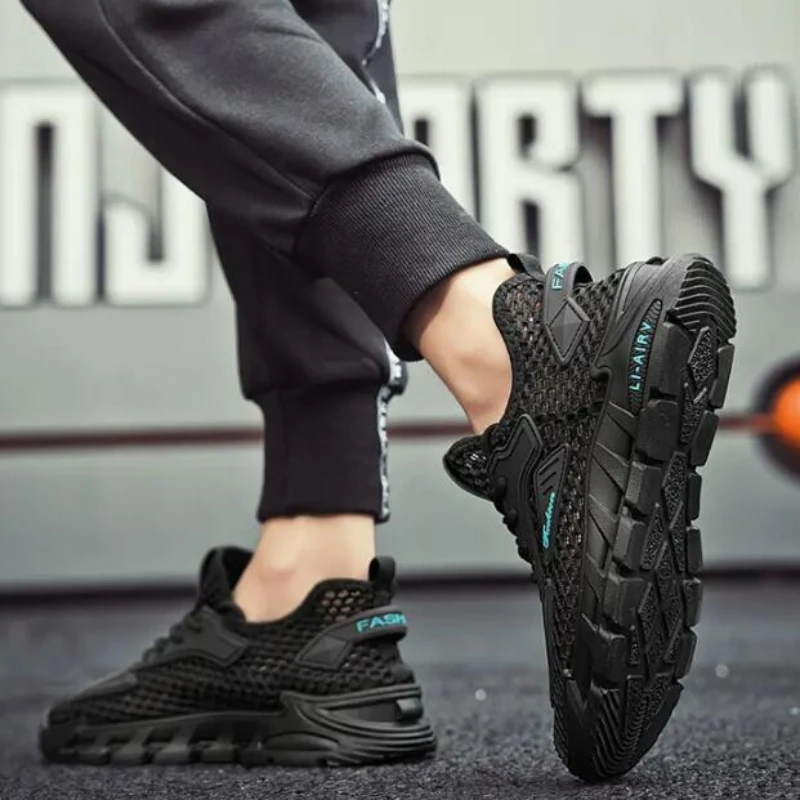 أحذية المشي الصيفية للرجال ، أحذية رياضية خفيفة الوزن ، شبكية ، متماسكة ، تنس ، مقاس كبير 44 ، جودة عالية ، جديدة ،