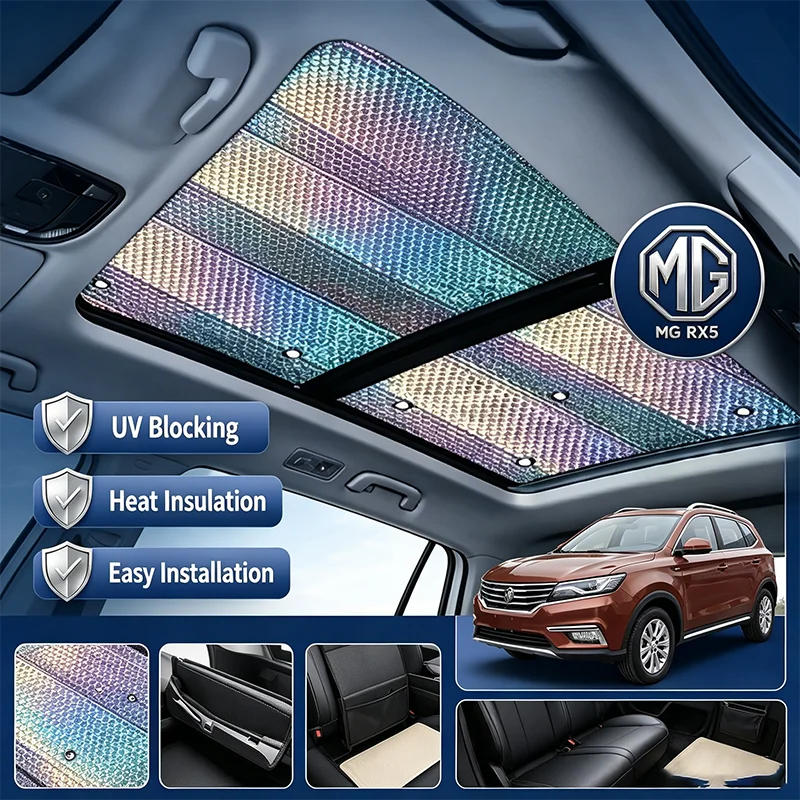 For MG RX5 2018-2025 Sunroof Sunshade Car Panoramic Roof Heat Shield Window Sunshade Anti-UV Physical Cooling