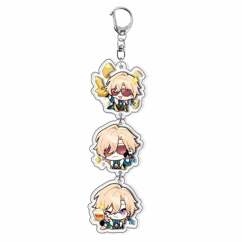 1Pc Anime Game Honkai: Star Rail Firefly Robin Long Strip Cute Pendant Keyring Backpacks Keychain Accessories Acrylic Decoration