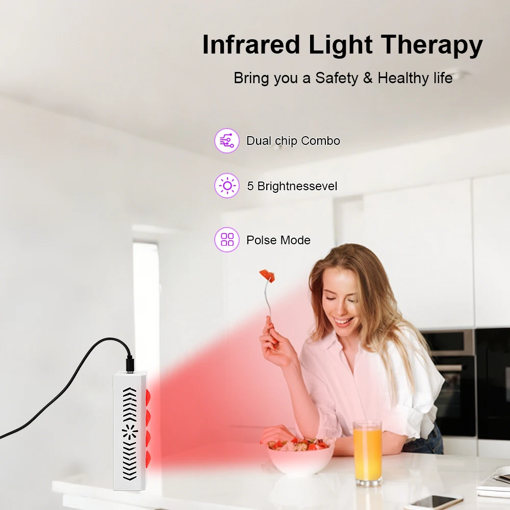 EYCO LED Red Light Therapy โคมไฟสําหรับใบหน้า Anti Aging Skin Care Beauty LED Light Body Pain Relief กายภาพบําบัดเครื่องมือ