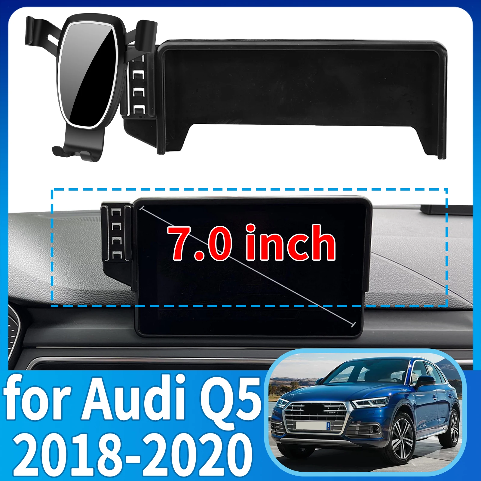 fit for Audi Q5 80A 2018 2019 2020 ​​​​Anti-Shake Screen Base Phone  Holder Mount Stand ​​ Dedicated Car​​ accessoires