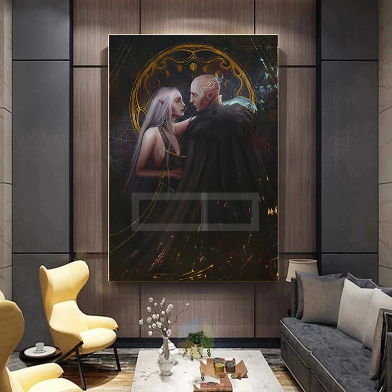 Classic RPG Games Dragon Age Fan Poster Dungeons and Dragons Game Prints Canvas Painting Wall Art Pictures Home Room Decoration