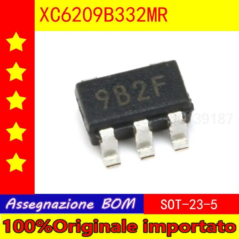 10PCS/lot Home furnishings XC6209B332MR SOT - 23-5 150 ma is voltage low dropout linear regulators