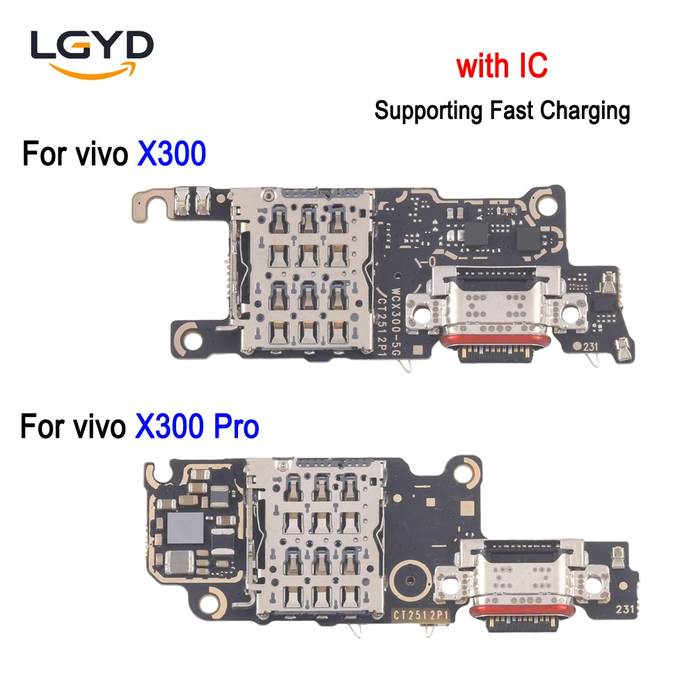 with IC Charging Port Board For vivo X300 V2515 V2509A, For vivo X300 Pro V2514 V2502A Charging Board, Supporting Fast Charging
