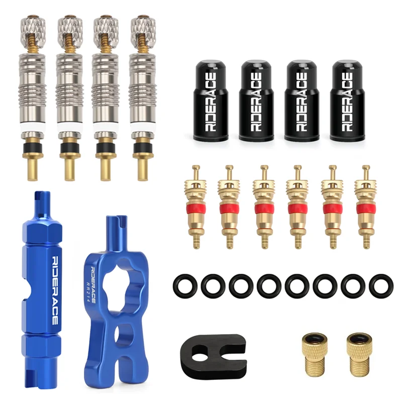 Kit de noyau de Valve Tubeless Presta de vélo, bouchons de tige de Valve Presta amovibles en alliage d'aluminium, outils de réparation de Valve de pneu Tubeless de vélo