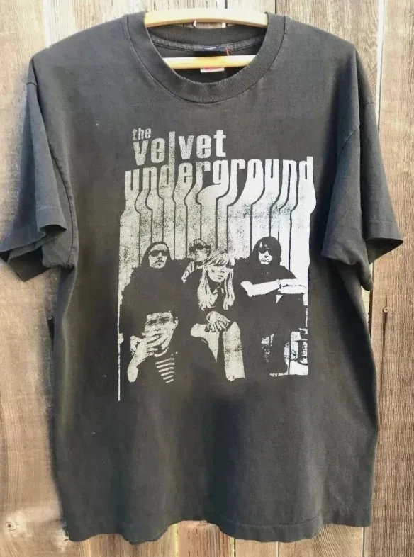 Y2K Fashion Summer New Tee Rock Band The Velvet Underground Graphic Print T-Shirt Men Women Oversized Top Streetwear Unisex