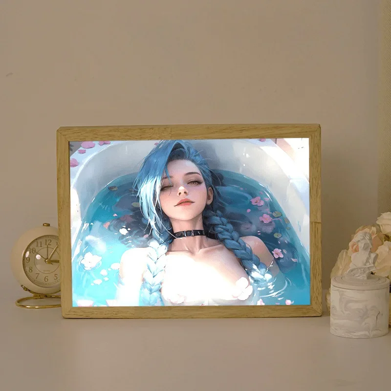 League of Legends Light Decorative Painting Desktop Decoration Jinx Night Light Creative Photo Frame Set Collection Gift