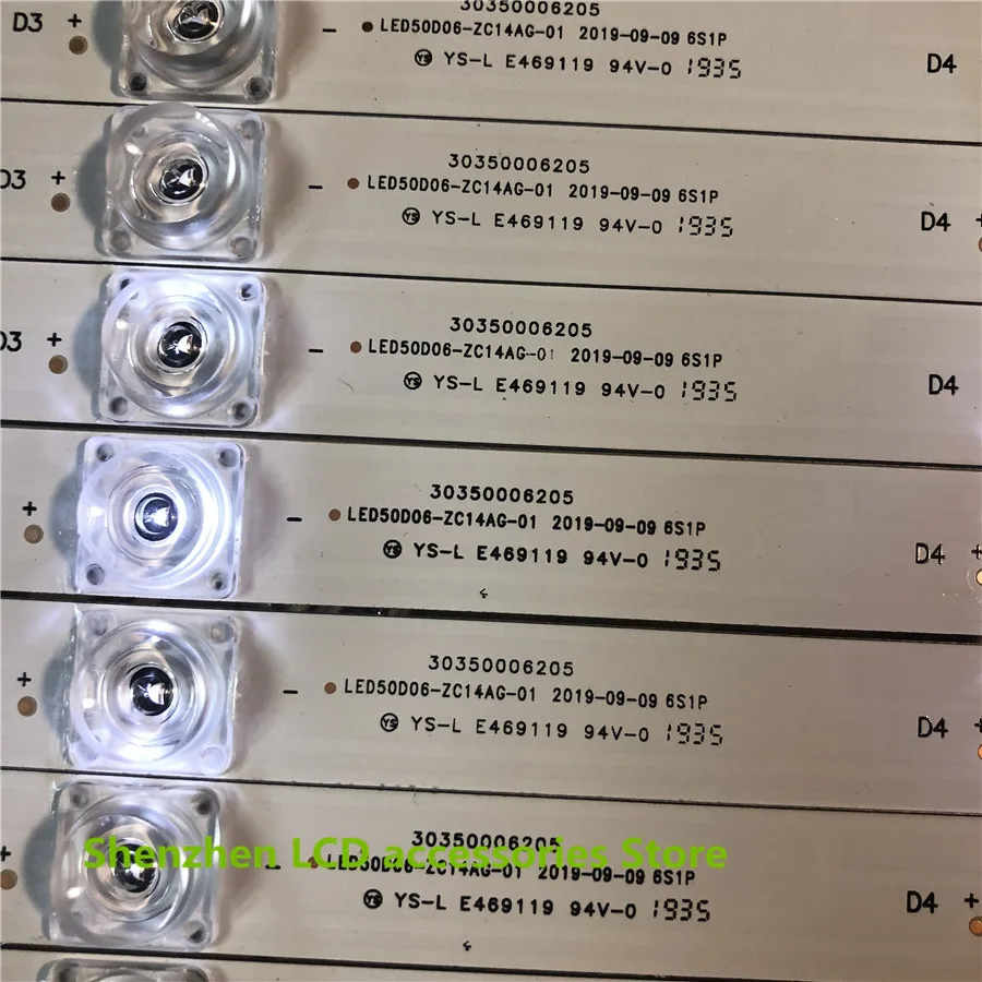 Ledバックライトストリップ6ランプのための50インチテレビ50A6 LE50U51Aライトバー30350006205 LED50D06-ZC14AG-01 100% 新