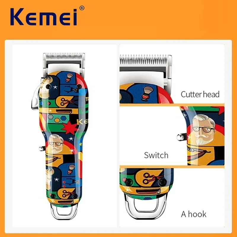 Kemei KM-MAX2092 Rechargeable Hair Cutting Machine Electric Hair Clippers Professional Barber Hair Trimmers Men Haircut Machine image 4