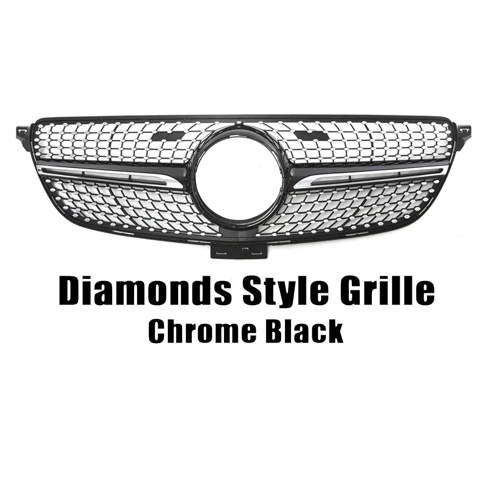 Xvip Chromen Diamanten Stijl Race Grille Voor Mercedes Benz Gle C292 Gle350 Gle450 Gle500 Gle43 Amg 2016-2019 Bovenste Roosters