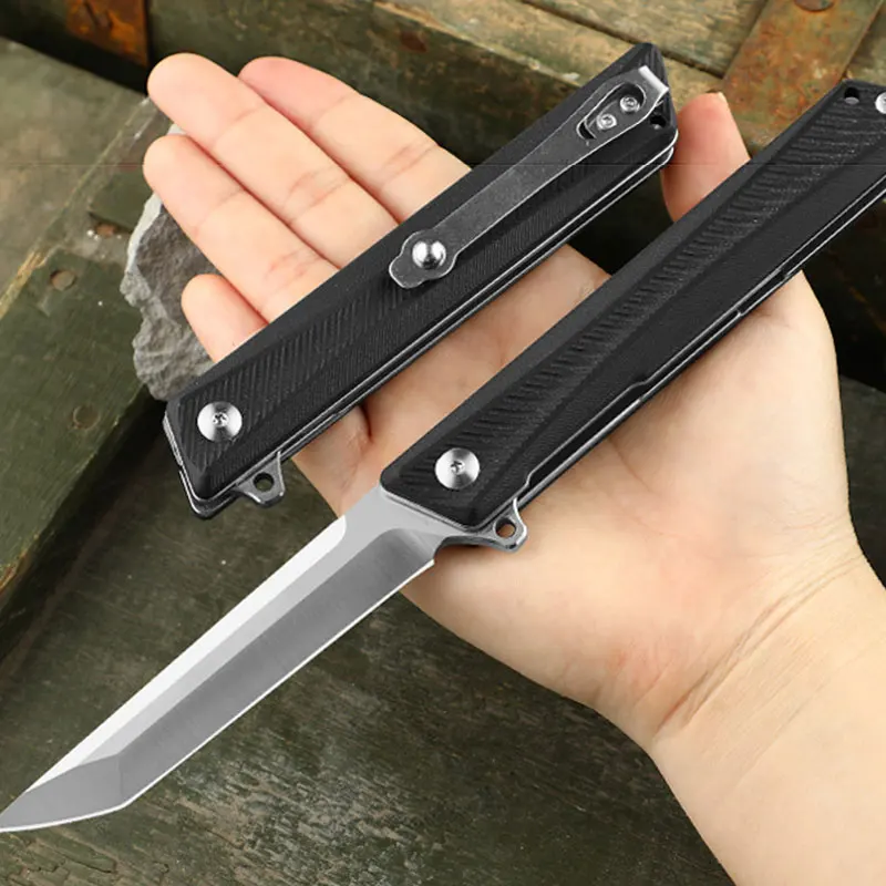 Folding Knife Outdoor Knife Mini Carry D2 Pocket Knife Defense Field Tactical M390 Knife Camping Portable Fruit Knife