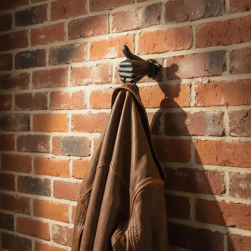 Vintage Thumb Palm Arm Cast Iron Decorative Hook Suitable For Hanging Hats Gift Multifunctional Wall Decoration