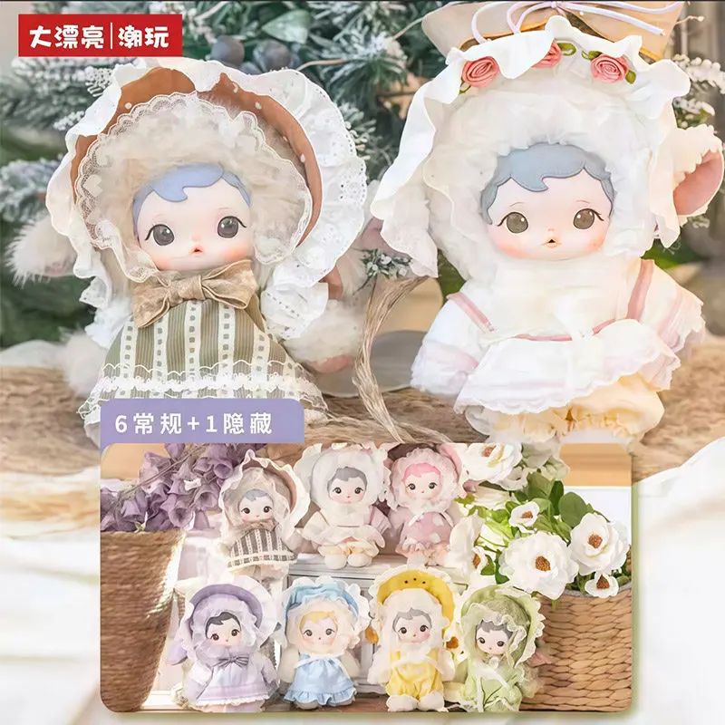 Baby Three Moonie Pastoral Series Vinyl-Plüsch-Blindbox – Süße Spitzen-Plüschpuppe, Taschenanhänger, Cartoon-Spielzeug-Sammlung, Trendgeschenk