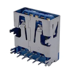 2PCS 9PIN Female USB 3.0 Connector Socket USB3.0 Jack 90° DIP For U Disk Hi-Speed Data Transmission USB Port Dock 9P