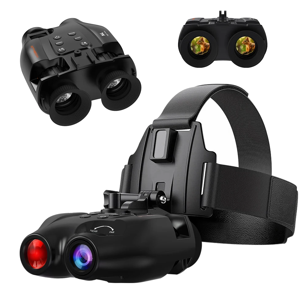

GTMEDIA N4 Binoculars Night Vision Goggles，1080P FHD 5X Optical Zoom Visor nocturno Can Save Photo Video For hunting observation