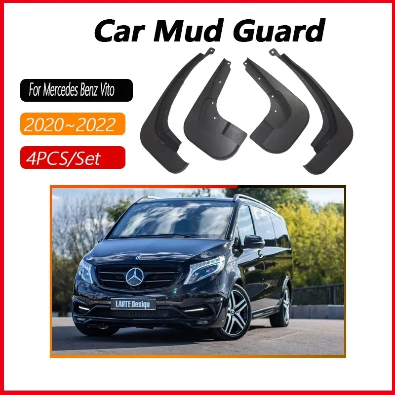 

For Mercedes Benz Vito W447 V Class 447 2020~2022 Car Wheel Fender Antifreeze MudguardsSplash Mud Guard Mudflap Auto Accessories