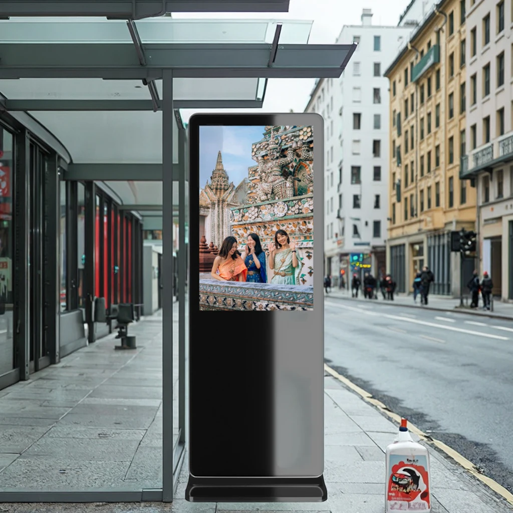 

Outdoor IP55inch High Brightness LCD Screen Floor-Standing Advertising Ma chine Text Display OEM