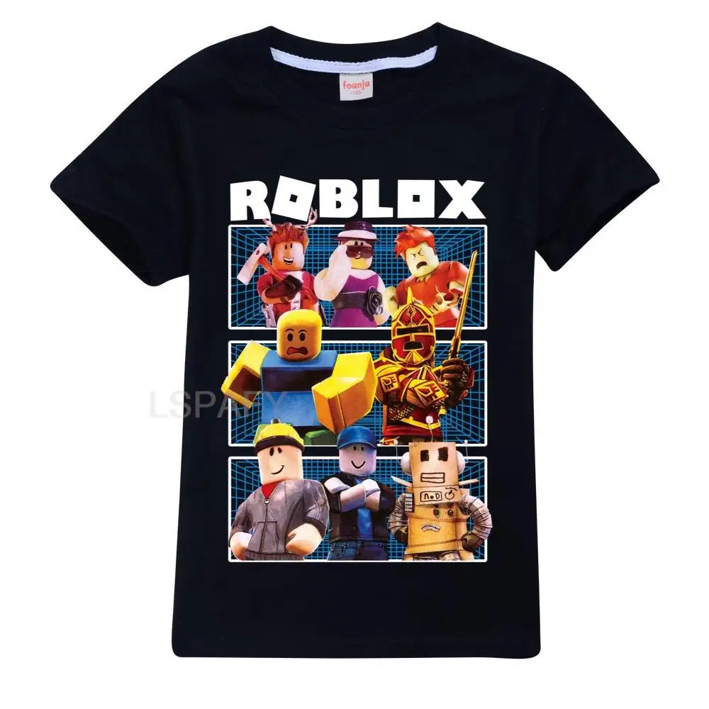 Summer ROBLOX Kids Clothes 3D Print Cartoon T Shirt Short Sleeve Tops Tees Boys Girls Clothes 100%Cotton T Shirts Children