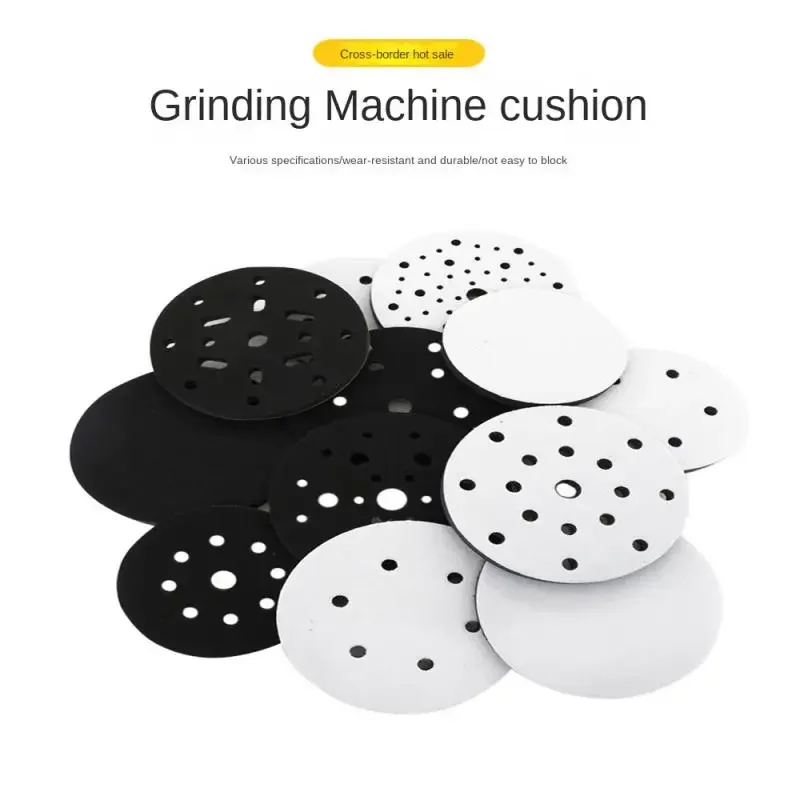 Tray Pad Wear-resistant 125mm Sandpaper Pad Perforated Cushion Grinding Disc Pad Widely Used Pneumatic Grinding Pad Easy To Use