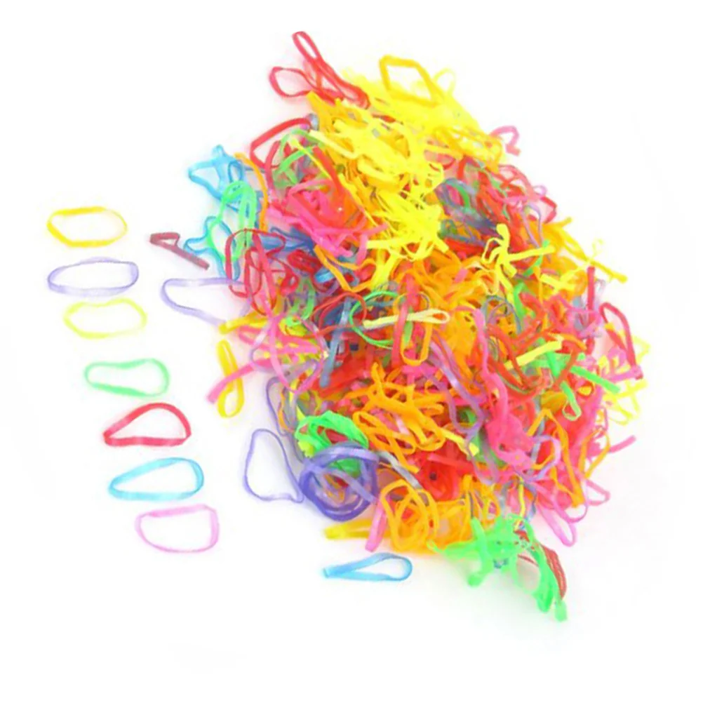 

600 Pcs Hair Ribbons Multicolor Rubber Band Elastic Bands Ties Disposable Ponytail Mini Child