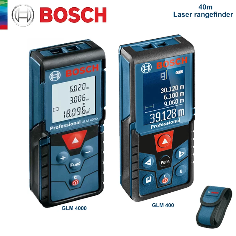 Telémetro láser Bosch 40M GLM 400/4000 medidor de distancia Digital multimodos herramientas de medición de cinta métrica láser de alta precisión