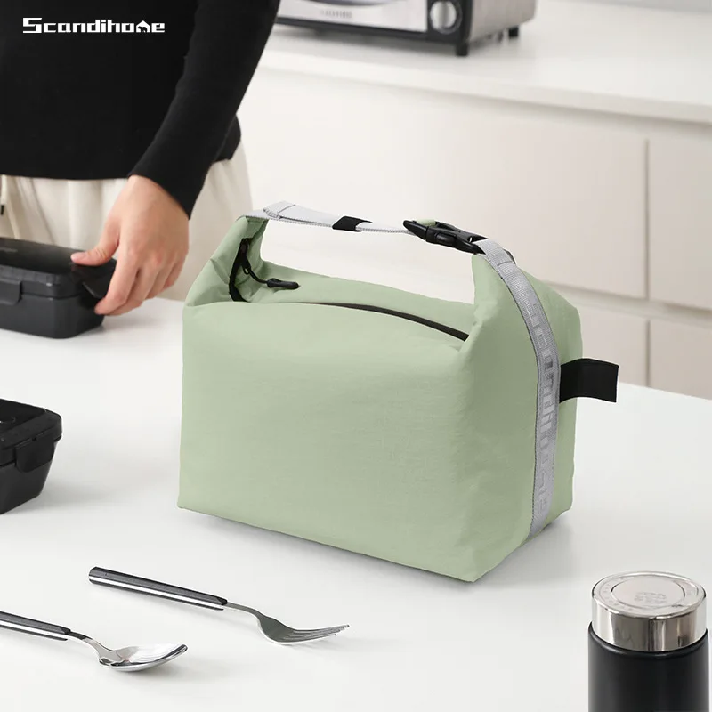 

Foldable Large-sized Handheld Insulated Lunch Bag Storage Bag Ultra-lightweight Waterproof Lunch Bag Student Lunch Bag