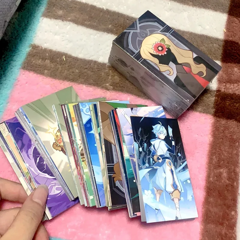 191Pcs/Set Hot Genius Invokation TCG Card Collection Xingqiu Yoimiya Keqing Photo Cards Anime Peripheral Tabletop Game Impact