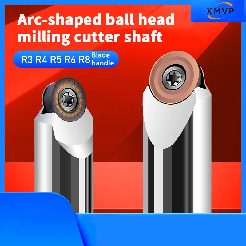 Cylindrical CNC tool holder slotting for rough arc milling to replace T2139 spherical chamfering with R5/R6/R8