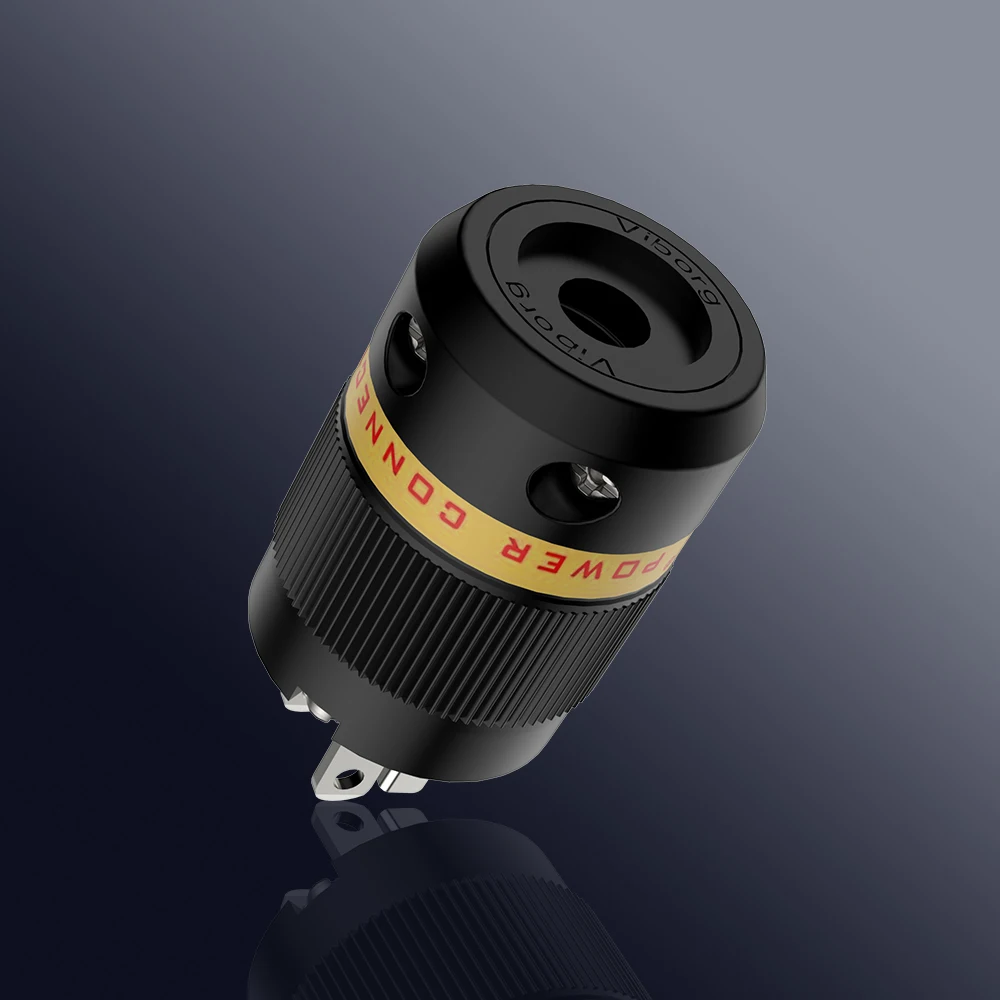 1 قطعة viborg VM-501(R) النحاس النقي الروديوم مطلي الولايات المتحدة ذكر التيار المتناوب قابس طاقة لتقوم بها بنفسك كابلات الطاقة تمديد محول