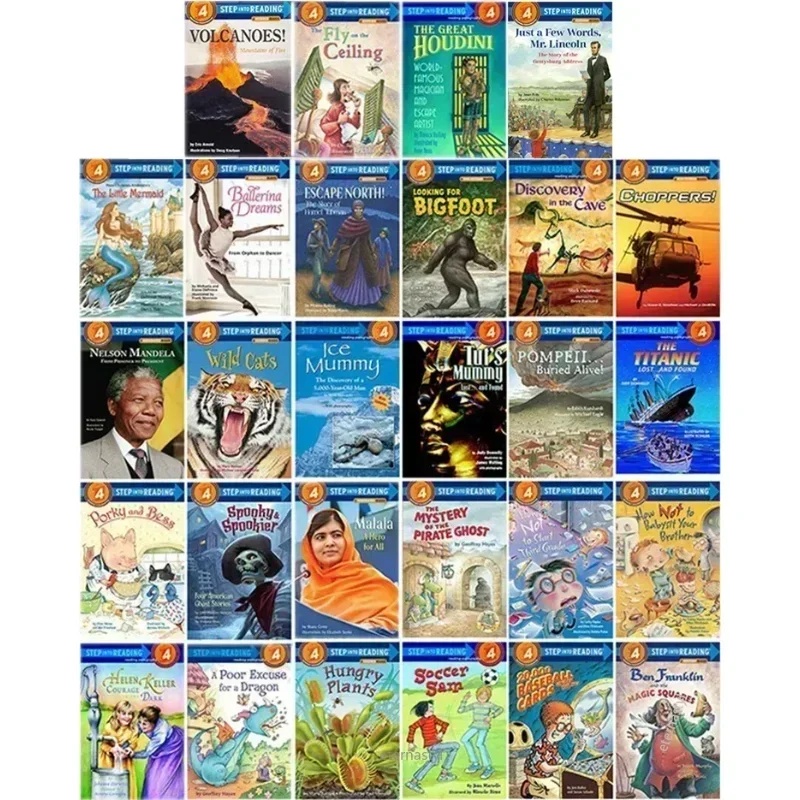 Books of27 Volumes《Step Into Reading4》Langdon Graded Reading Children's English Learning Picture Story Books Educational Booklet