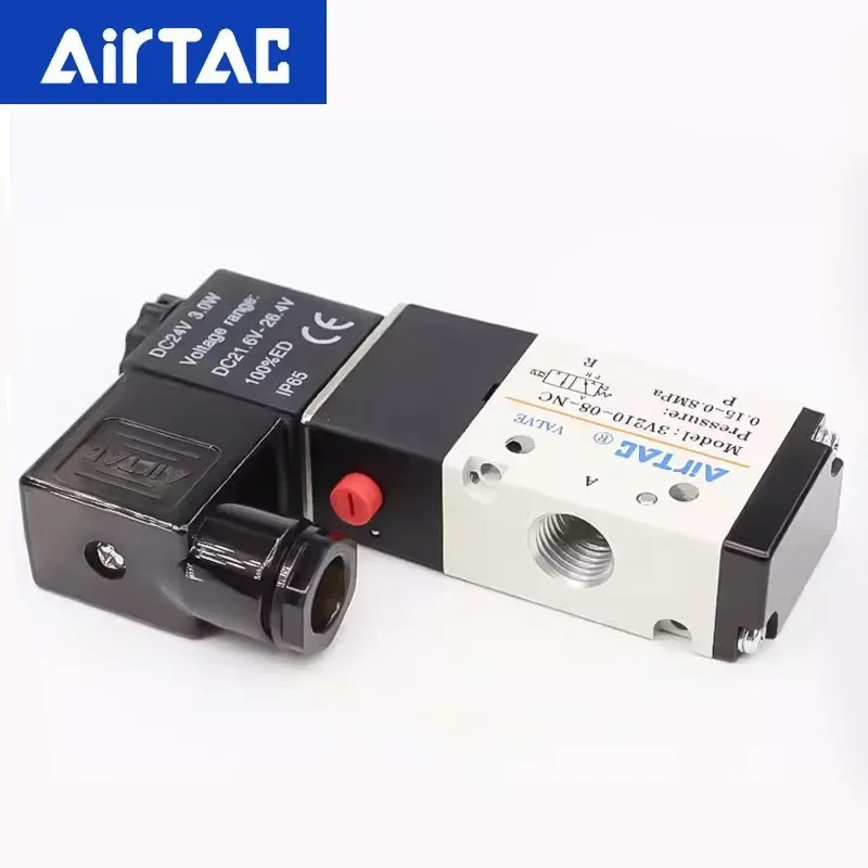 AirTAC 3V110-06 Solenoid Valve  3V210-08 3V310-10 Two Position Three-way Directional  Air Valve 24V Control Valve 220V